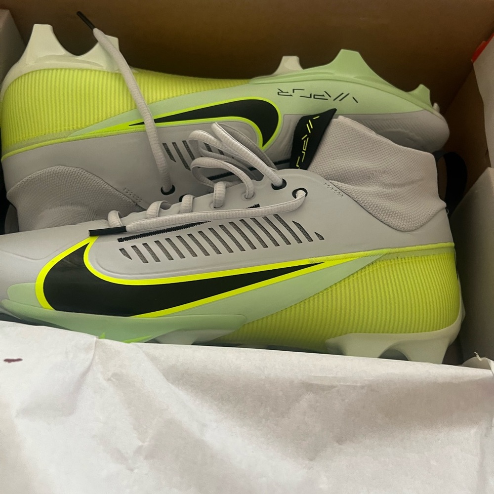 Nike Gray and Neon Yellow Soccer Cleats